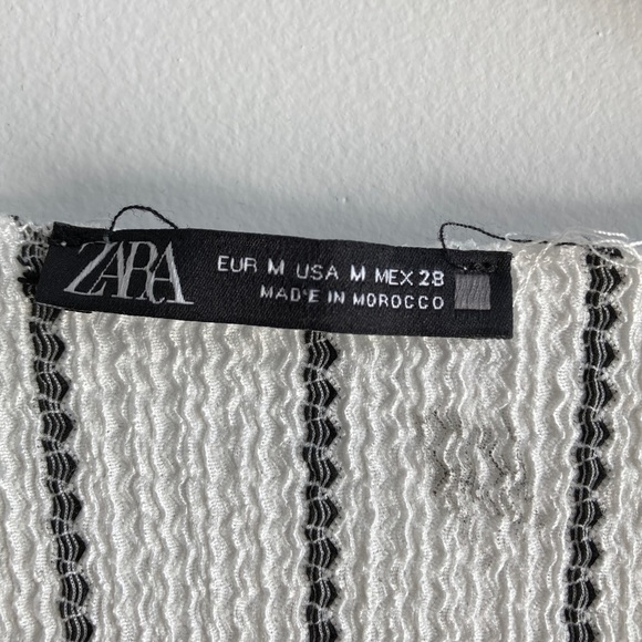 ZARA | striped dress with puffy sleeves - Picture 4 of 4